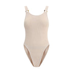 Beige Polyamide One-Piece Swimsuit