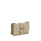 Beige Calf Leather Bos Taurus Shoulder Bag