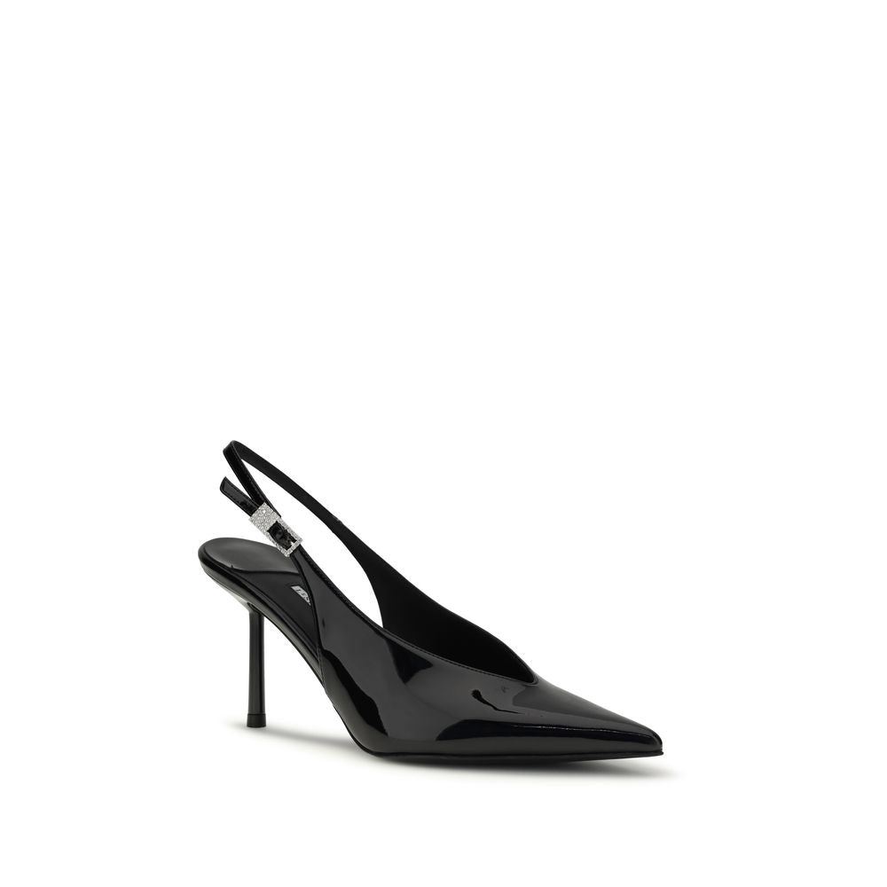 Black Calf Leather Bos Taurus High Heel Pumps