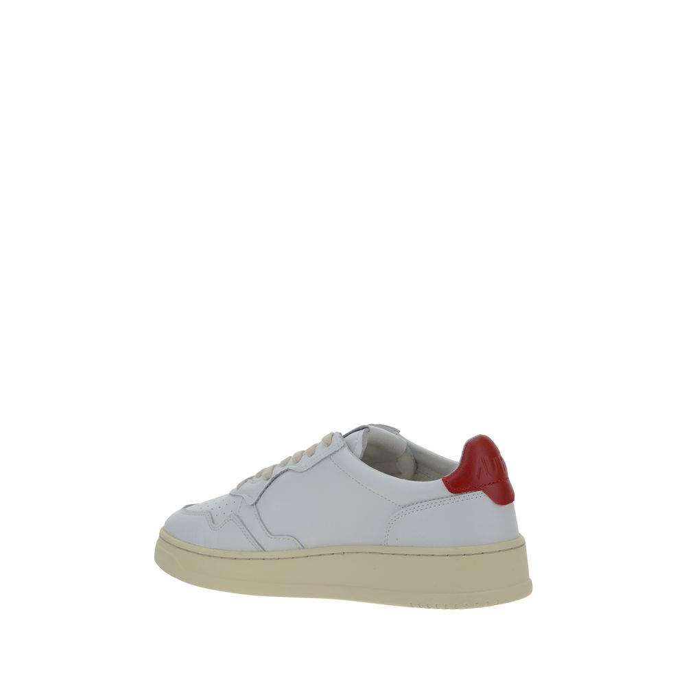 White Calf Leather Bos Taurus Low Top Sneakers