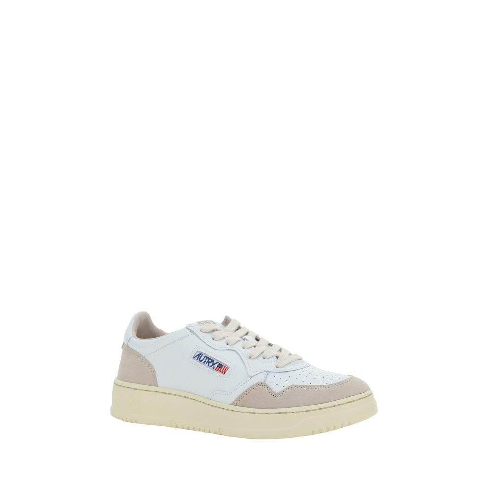 White Calf Leather Bos Taurus Low Top Sneakers