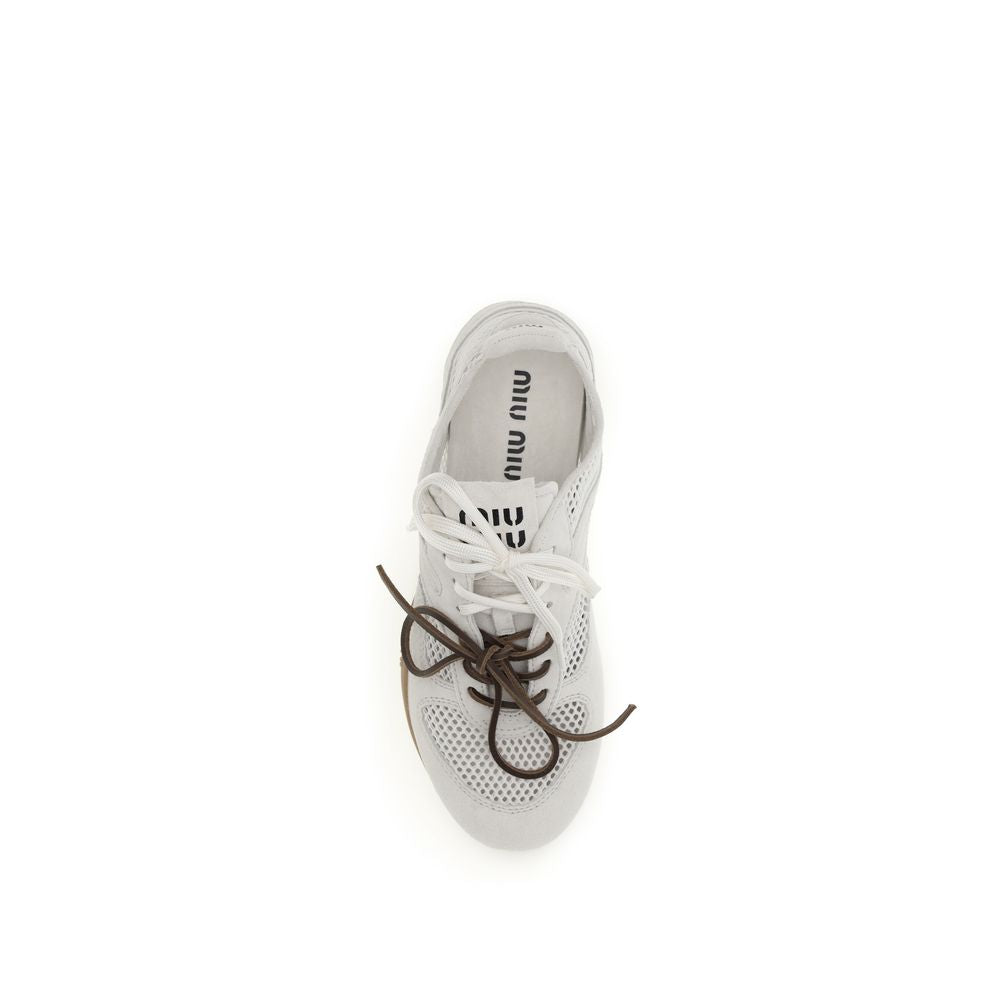 White Calf Leather Bos Taurus Athletic Sneakers