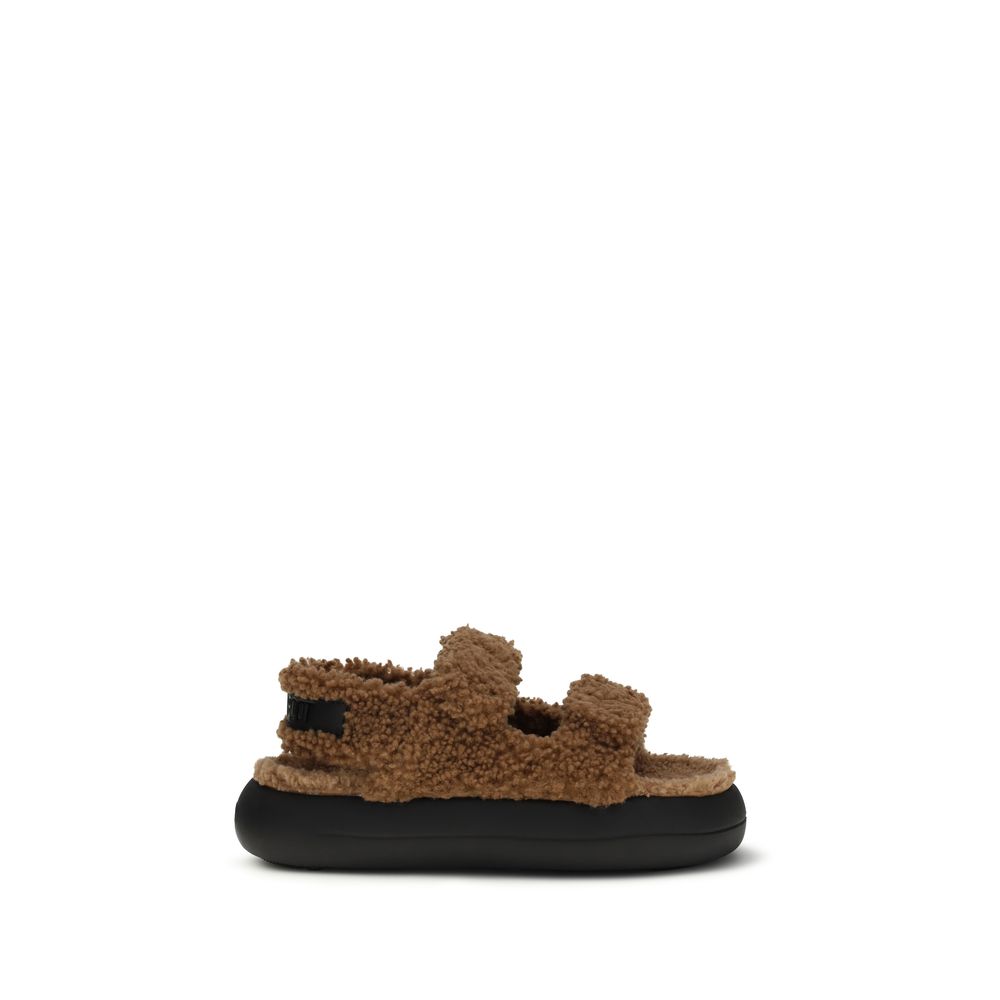 Brown Calf Leather Bos Taurus Slippers