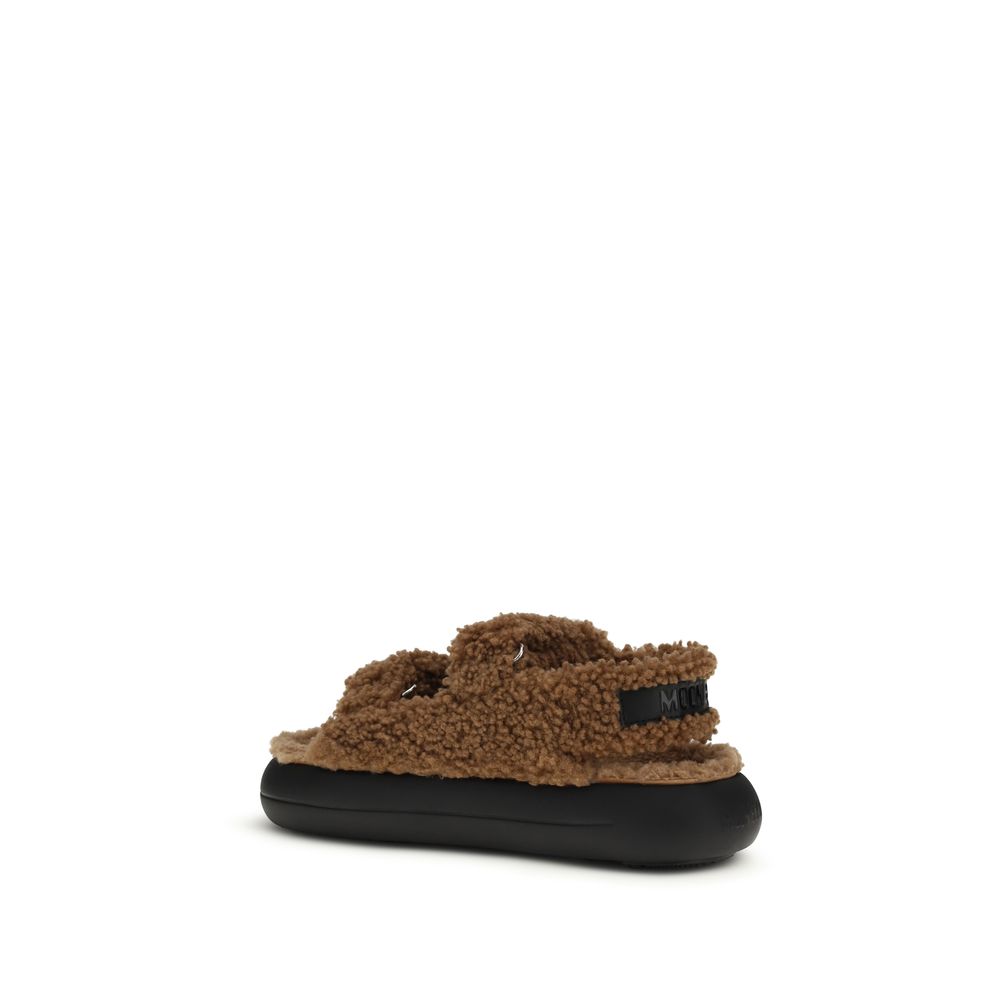 Brown Calf Leather Bos Taurus Slippers