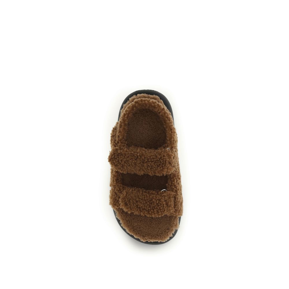 Brown Calf Leather Bos Taurus Slippers
