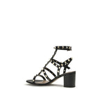 Black Calf Leather Bos Taurus Platform Sandals