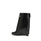 Black Calf Leather Bos Taurus Ankle Boots