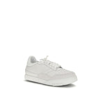 White Calf Leather Bos Taurus Low Top Sneakers