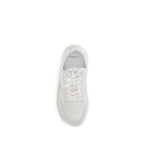 White Calf Leather Bos Taurus Low Top Sneakers