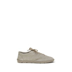 Beige Calf Leather Bos Taurus Low Top Sneakers