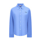 Blue Cotton Dress Shirt