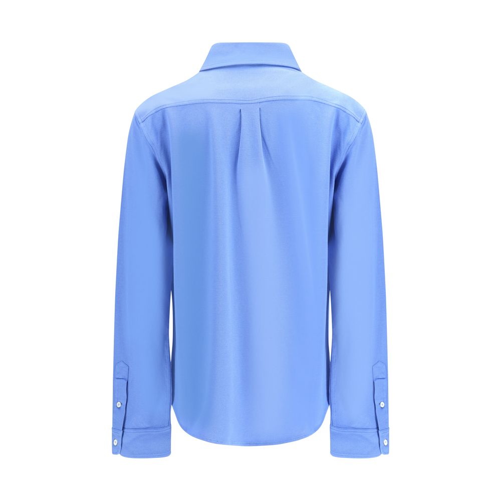 Blue Cotton Dress Shirt
