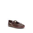 Bordeaux Calf Leather Bos Taurus Ballet Flats