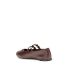 Bordeaux Calf Leather Bos Taurus Ballet Flats