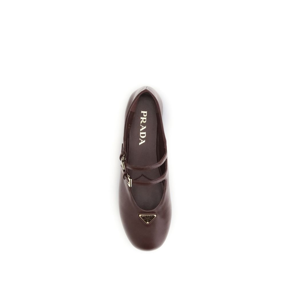 Bordeaux Calf Leather Bos Taurus Ballet Flats