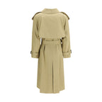 Beige Cotton Trench Coat