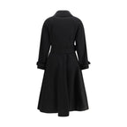 Black Cotton Trench Coat