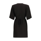 Black Acetate Casual Dress
