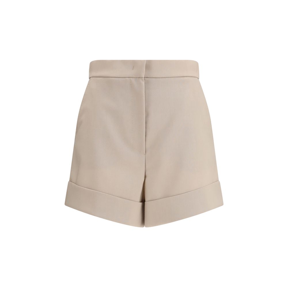 Bicolor Fleece Wool Bermuda Shorts