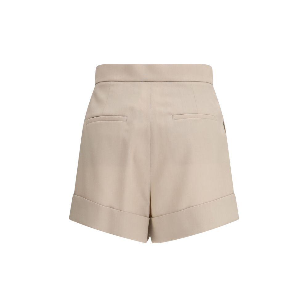 Bicolor Fleece Wool Bermuda Shorts