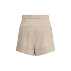 Bicolor Fleece Wool Bermuda Shorts