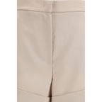 Bicolor Fleece Wool Bermuda Shorts