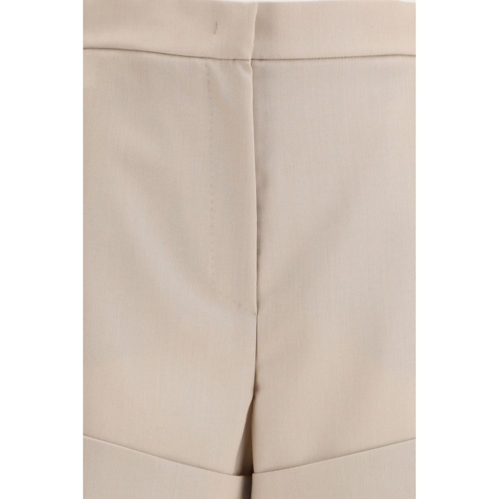 Bicolor Fleece Wool Bermuda Shorts