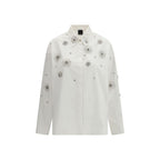 White Calf Leather Bos Taurus Pattern Shirt
