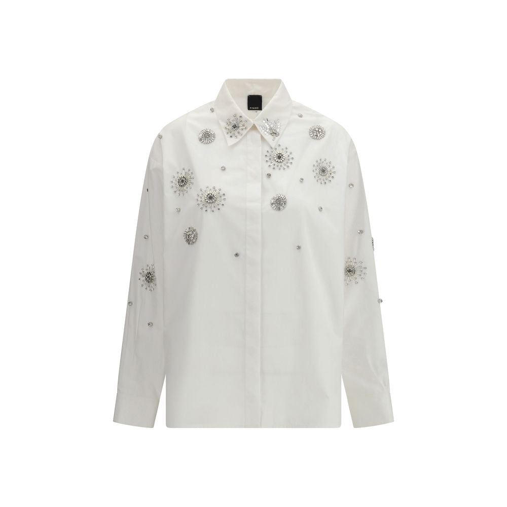 White Calf Leather Bos Taurus Pattern Shirt