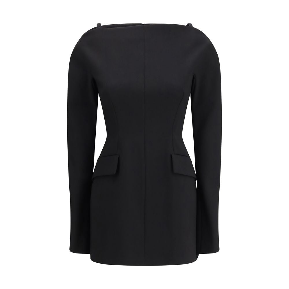 Black Polyester Casual Dress