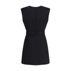 Black Fleece Wool Casual Dress