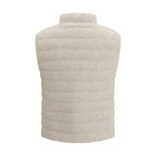 Beige Goose Down Sleveless Jacket