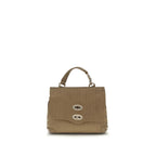 Beige Calf Leather Bos Taurus Handbag