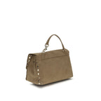 Beige Calf Leather Bos Taurus Handbag