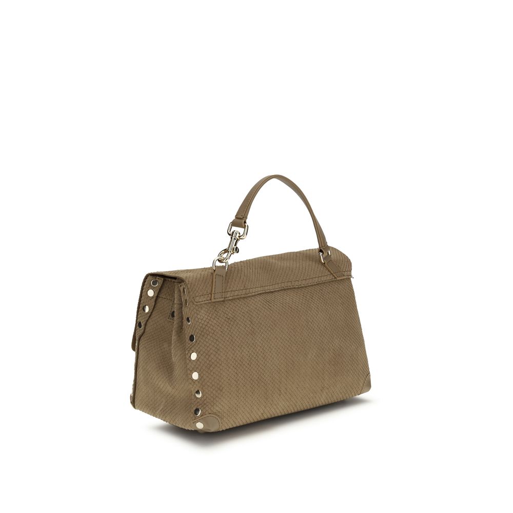 Beige Calf Leather Bos Taurus Handbag