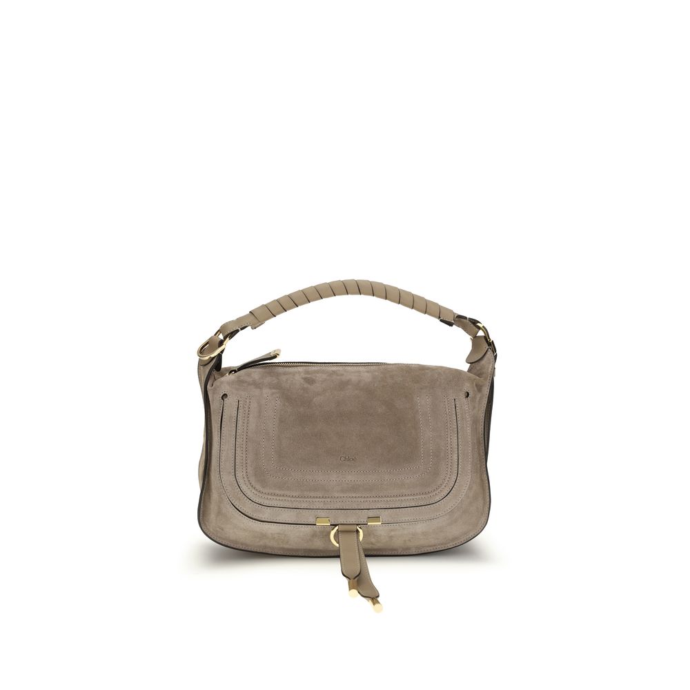 Beige Calf Leather Bos Taurus Shoulder Bag