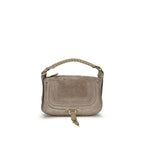 Beige Calf Leather Bos Taurus Shoulder Bag