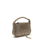 Beige Calf Leather Bos Taurus Shoulder Bag