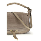 Beige Calf Leather Bos Taurus Shoulder Bag