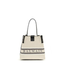 Beige Cotton Shoulder Bag