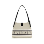 Beige Cotton Shoulder Bag