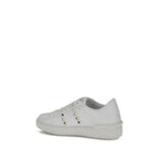 White Calf Leather Bos Taurus Low Top Sneakers