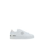 White Leather Low Top Sneakers
