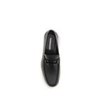 Black Calf Leather Bos Taurus Slip-On Loafers