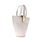 Beige Calf Leather Bos Taurus Shoulder Bag