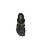 Black Calf Leather Bos Taurus Sandals