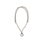 Black Calf Leather Bos Taurus Necklace