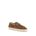 Brown Calf Leather Bos Taurus Espadrilles