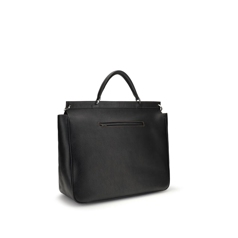 Black Calf Leather Bos Taurus Shoulder Bag