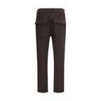 Brown Cotton Athletic Pants